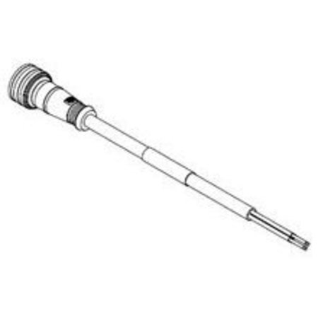 WOODHEAD Ultra-Lock (M12) Single-Ended Cordset, 4 Pole, Female (Straight) To Pigtail W04000P03M100
